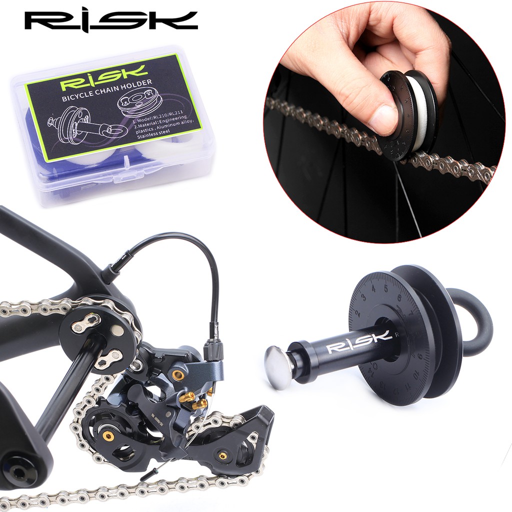 Risk Bicycle Chain Holder Bike Chain Clean Keeper Tool With Quick