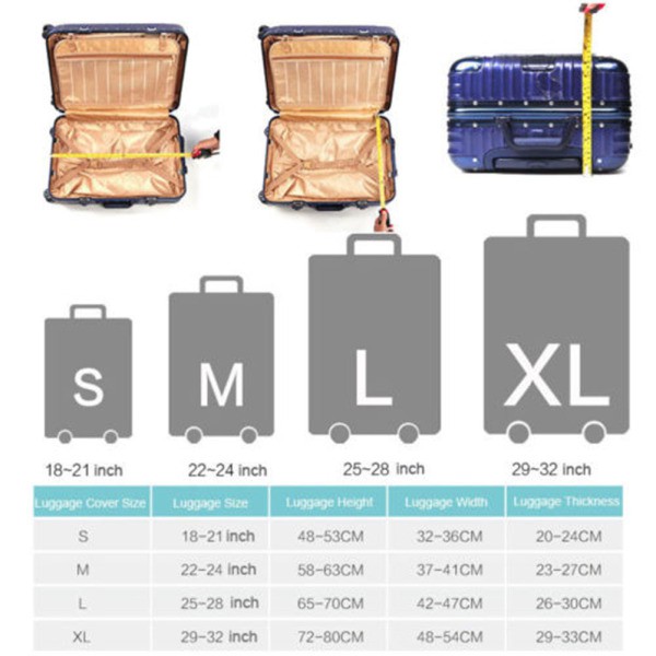 28 inch suitcase size