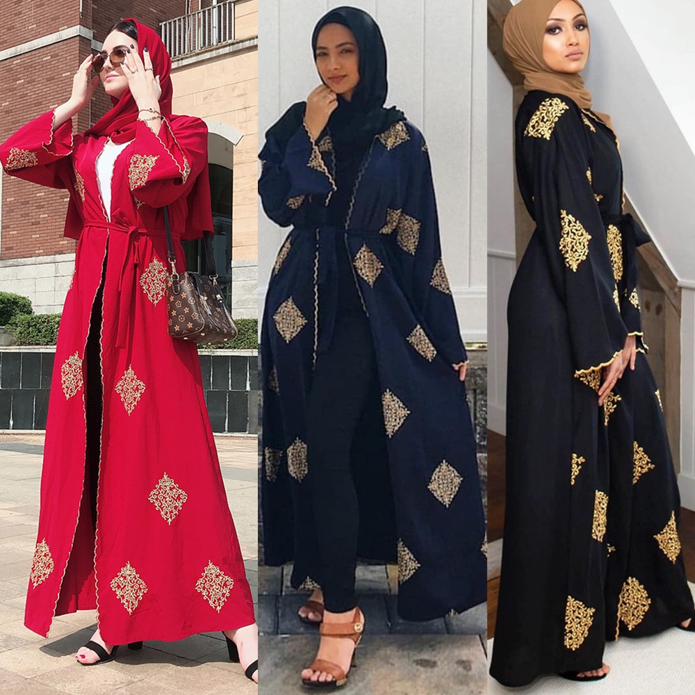 Ongebruikt Dubai Open Abaya Kimono Muslim Hijab Dress Kaftan Abayas Islamic NX-34
