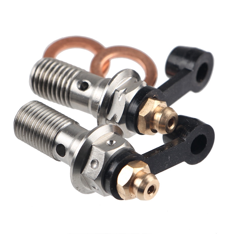 Motorcycle Bleed Banjo Bolt M10x1.25mm M10x1.0mm 304 Stainless Steel Ti