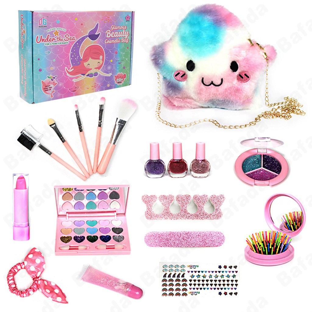 20PCS Washable Real Kids Makeup Kit With Safety Mirror Kid Makeup Toy Set Girl Makeup Toy Set Kids Make up set Pretend beauty salon Christmas gifts… – >>> top1shop >>> shopee.sg