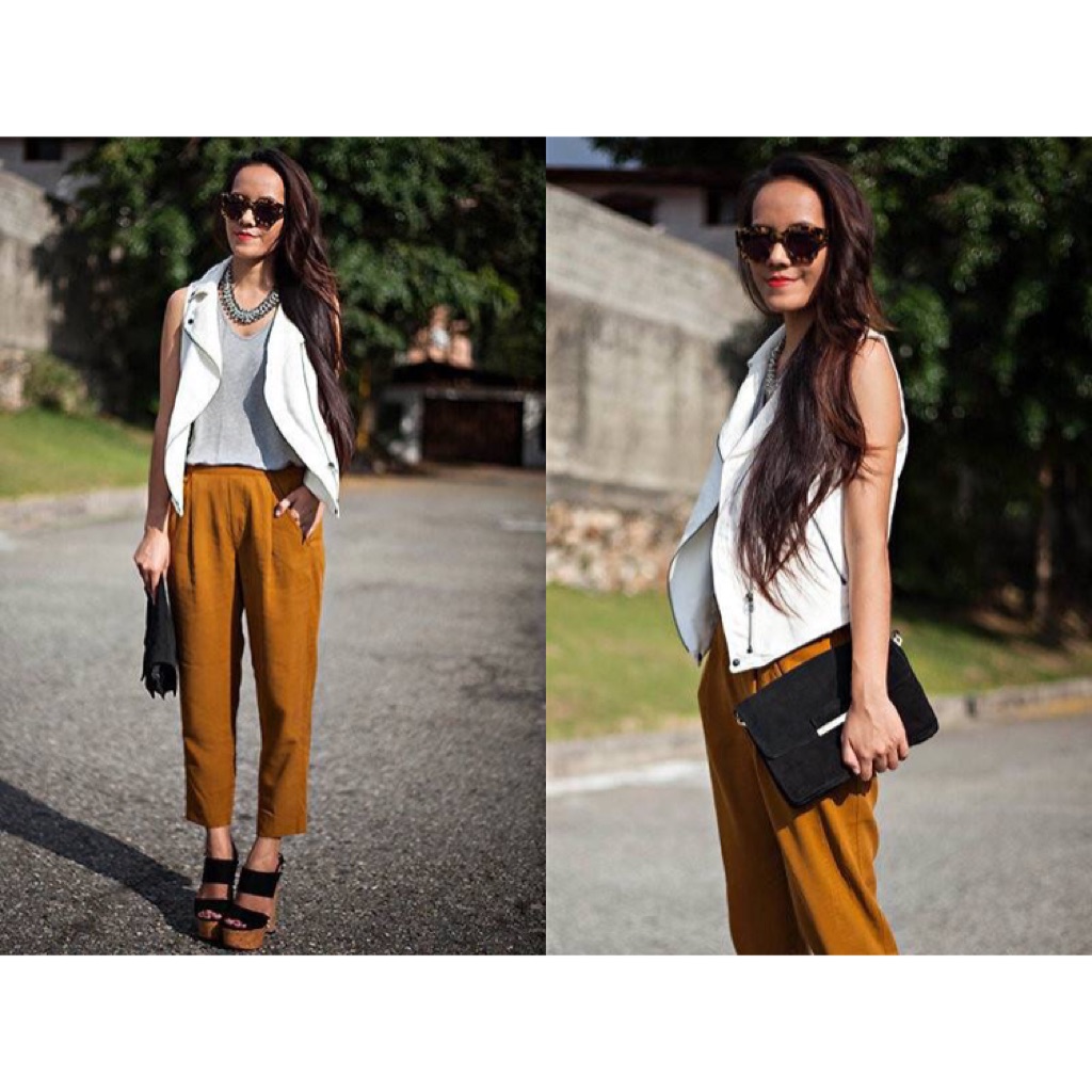 mustard trousers zara