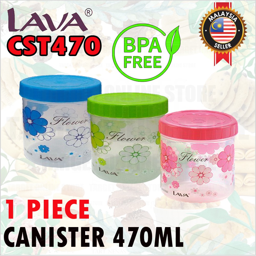 Bekas Kuih Raya LAVA Plastic Canister 1pcs 740ml CST470 ...