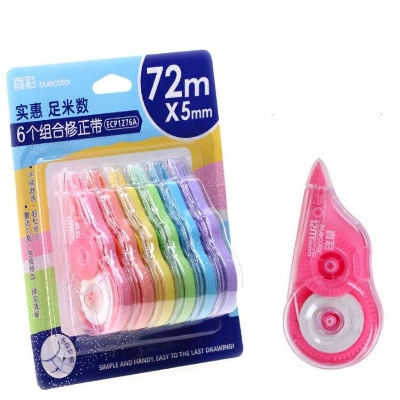 🇸🇬 [Bundle of 2] TrueColor Student Correction Tape 12M × 5MM × 6PC