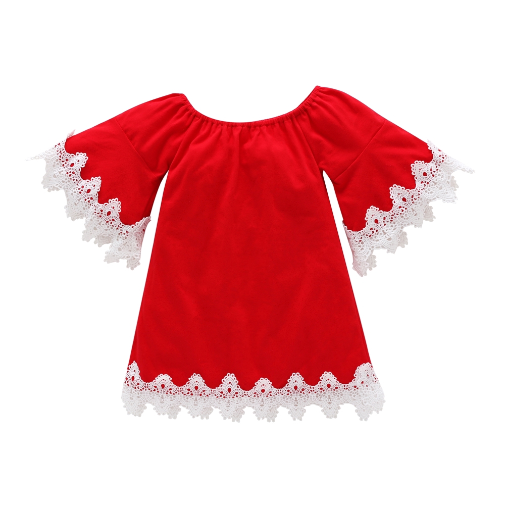 girls red summer dress