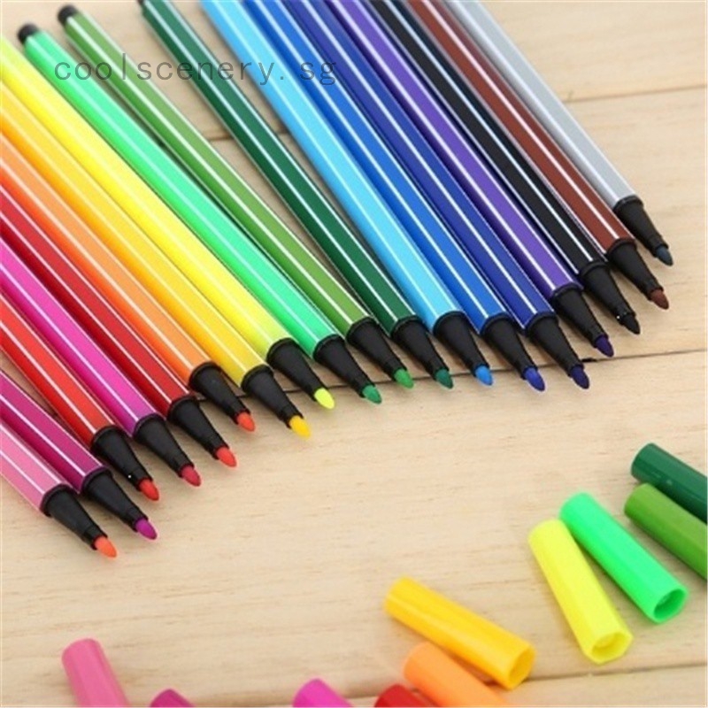 Marker Set 12 Colors Water Color Pen Painting Pencils Pen Brush Markers