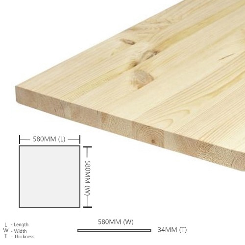 Kayu Pine Wood Timber Table Top 34mm T X 580mm W X 580mm L Shopee Singapore
