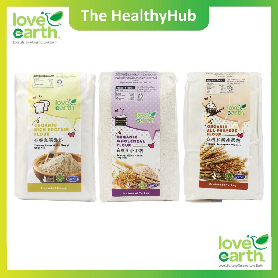 Love Earth Flour series Wholemeal Flour 900g , All Purpose Flour 900g