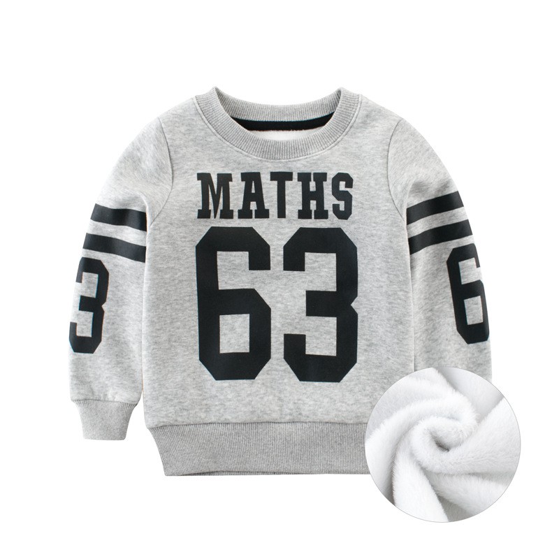 Boys Girls Hoodies Fleece Monochrome Mathematical Symbol Math Pockets Sweatshirts Fleece Hooded Hoodies 7-20Y