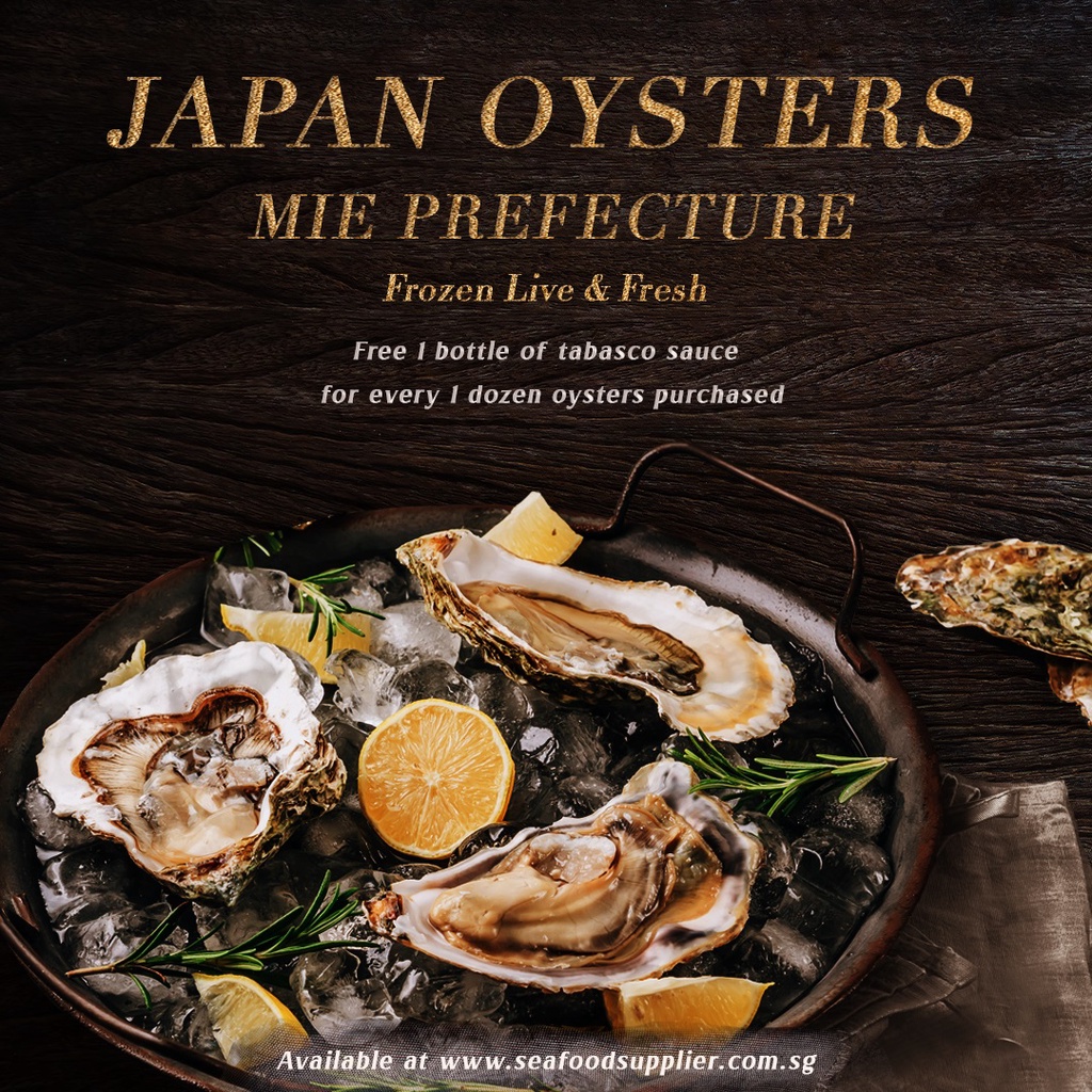 Japan Oysters Bundle from Mie Prefecture (12pcs) (Sashimi Grade, Frozen