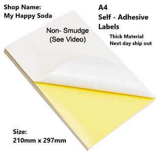 【Local Ready Stock】50/100pcs A4 Quality Self Adhesive Label Printing Waybill Sticker Paper for Inkjet Printers