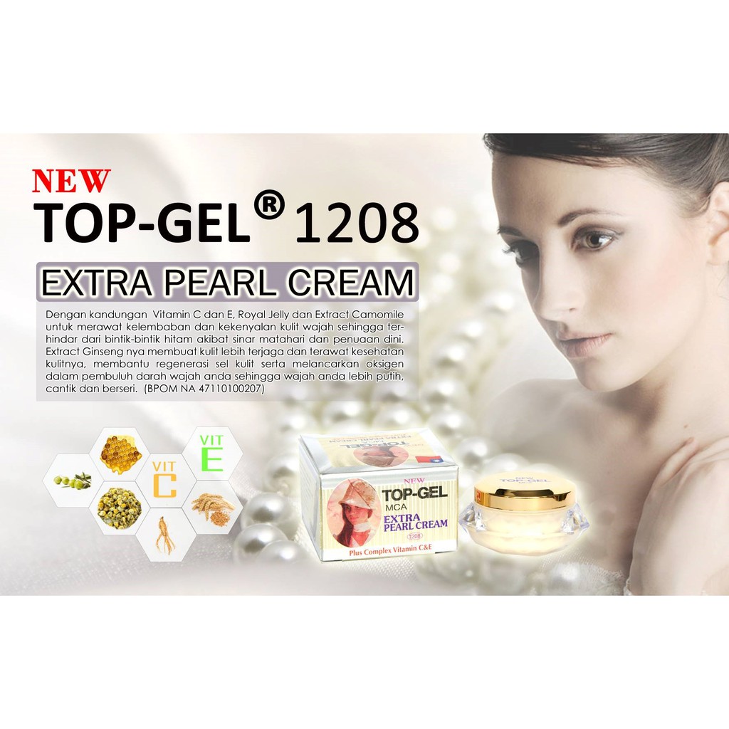 New Topgel Mca Extra Pearl Cream 1208 With Ginseng Extract Plus