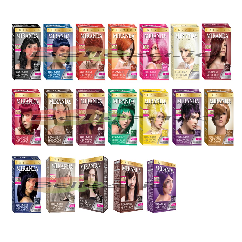 Miranda Hair Color / Paint / Hair Dye 30ml Shopee Singapore