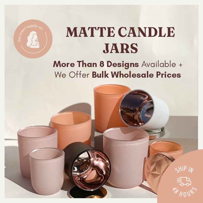 *NEW* Matte Candle Jars Candle Making Candle Glass Jars Wooden