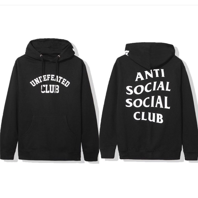 anti social social club x undefeated hoodie