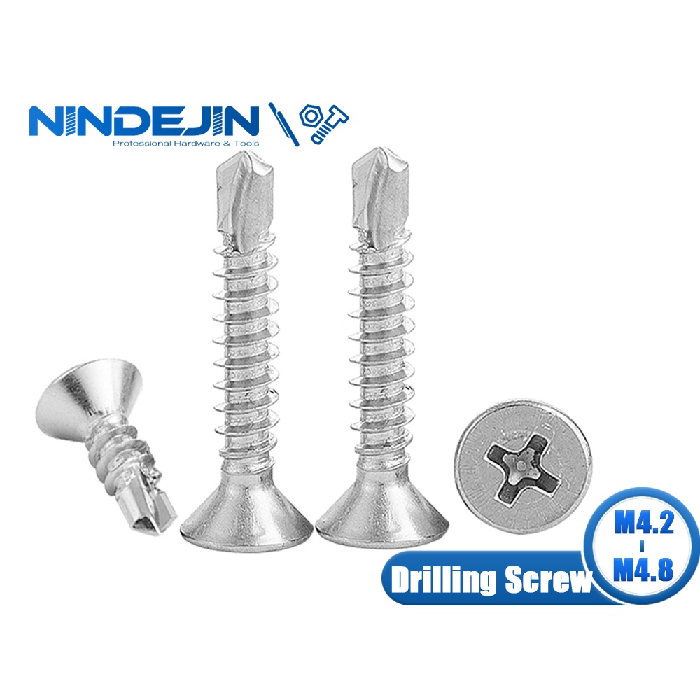 M4.2 M4.8 Phillips Countersunk Head Self Tapping/Drilling Screws 410 Stainless 