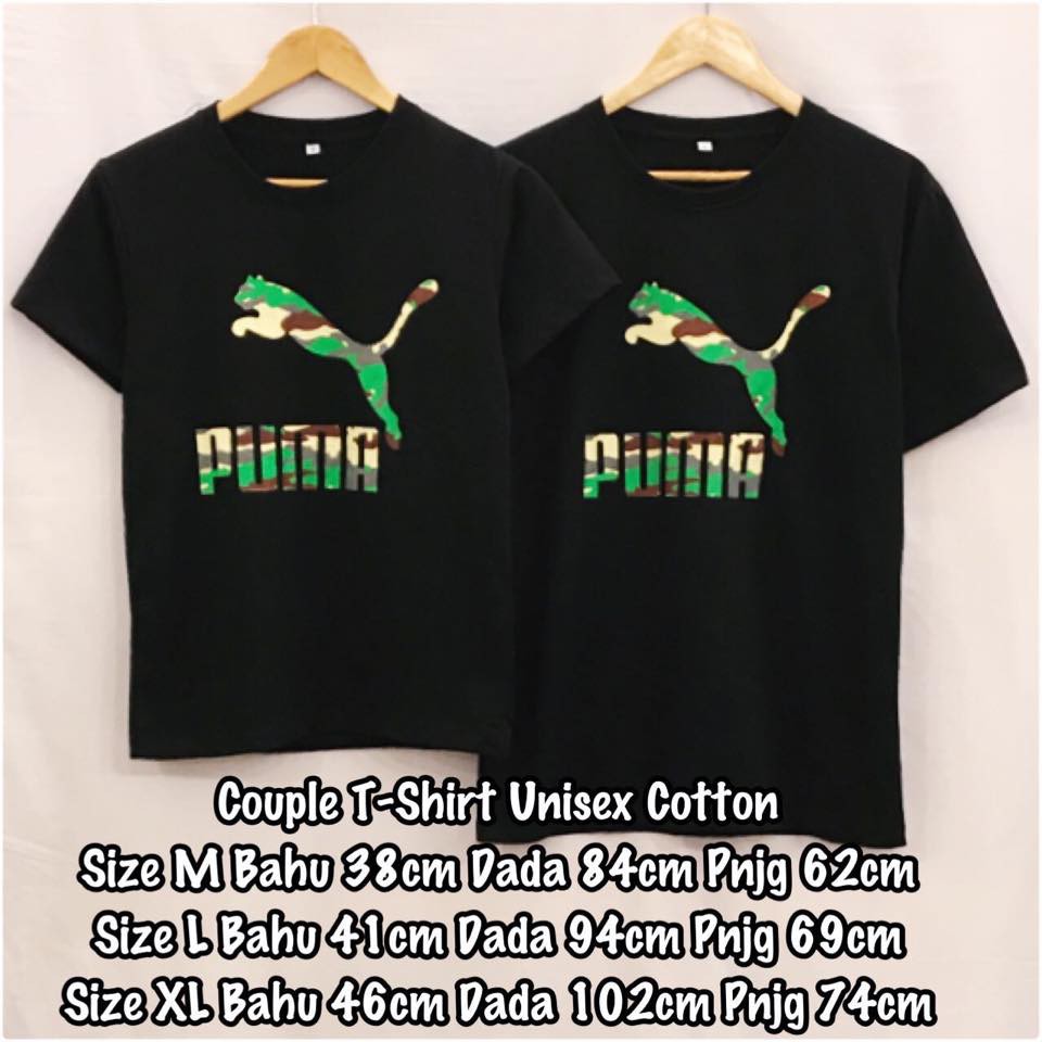 PUMA COUPLE TSHIRT UNISEX COTTON 