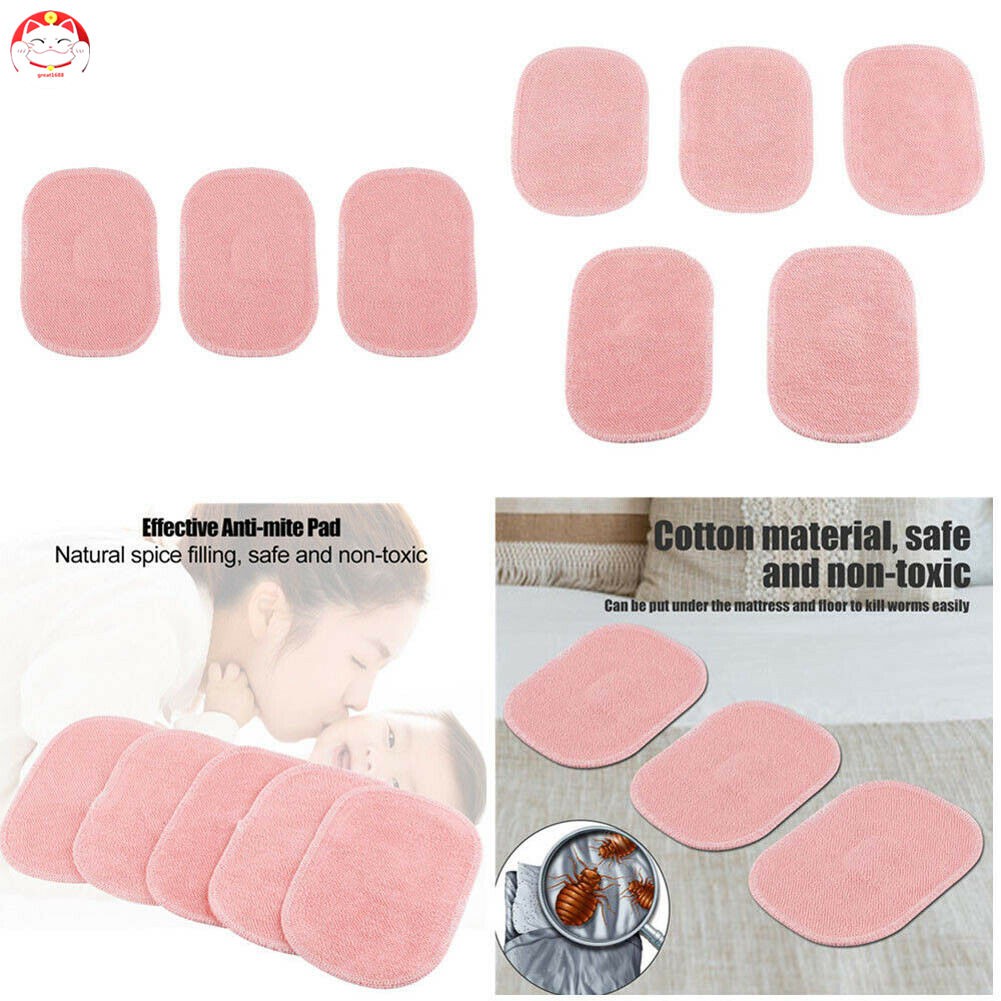 3/5Pcs Dust Mite Killing Pad Safe Cotton with Spice Antimite Pads Cushion for Home Sofa