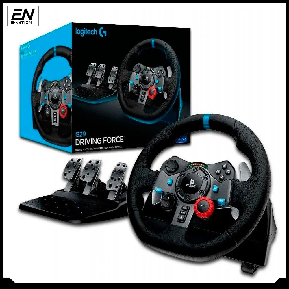 一部予約販売】 Logitech G Dual-Motor Feedback Driving Force G29 Gaming Racing Wheel  with Responsive Pedals for PC, Playstation 5, PS4 and PS3 Black w 並行輸入品 