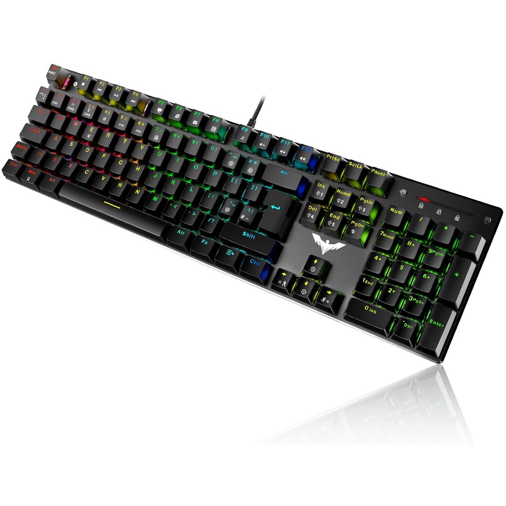 HAVIT Mechanical Gaming Keyboard 105 Keys UK Layout, Blue Switch ...