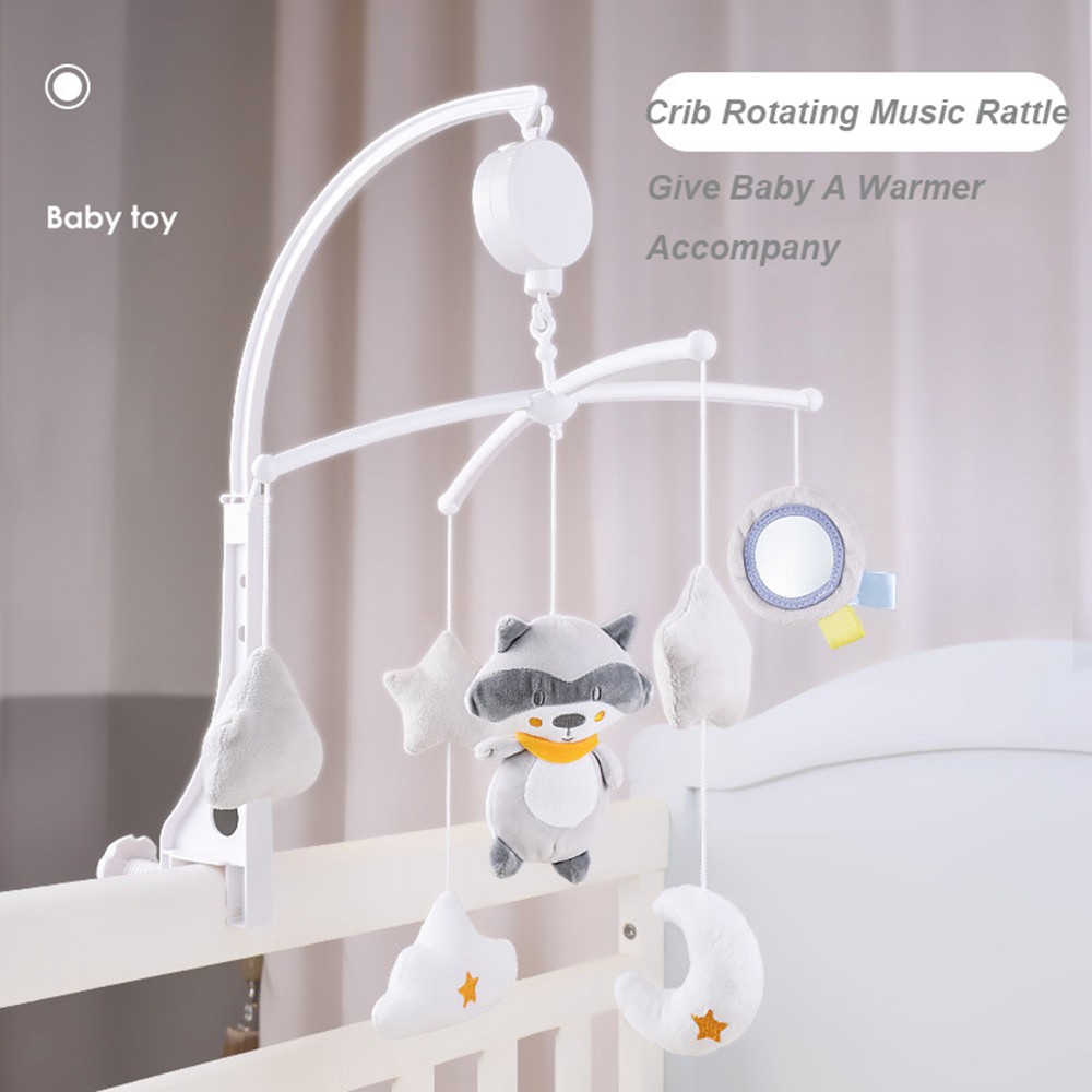 Baby Crib Mobile Plush Bed Bell Rattle Toy With Music For Infant Baby Aged 0 18 Months Shopee Singapore