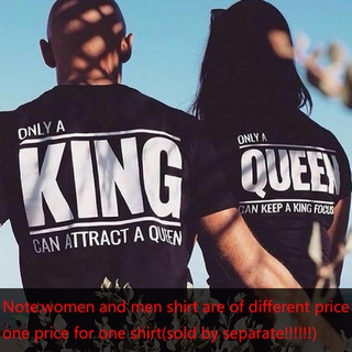 King Queen Shirts King And Queen Couples T Shirts Couple Lover Tee Shirts Valentine S Day Gift Shopee Singapore