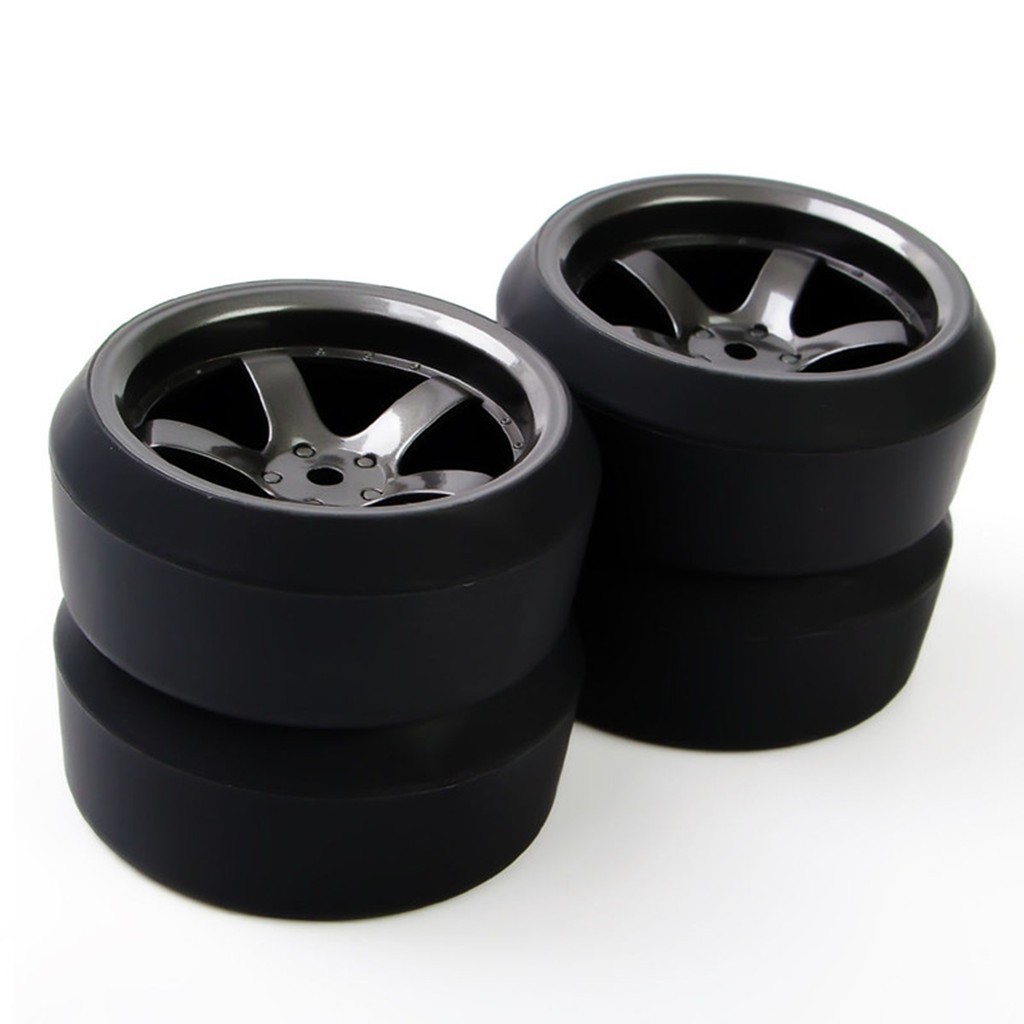 6 4pcs RC1/10 Hard Drift Tire Tyre Wheel Rim H12S1NO 6mm Offset10127 +Drift Tire 