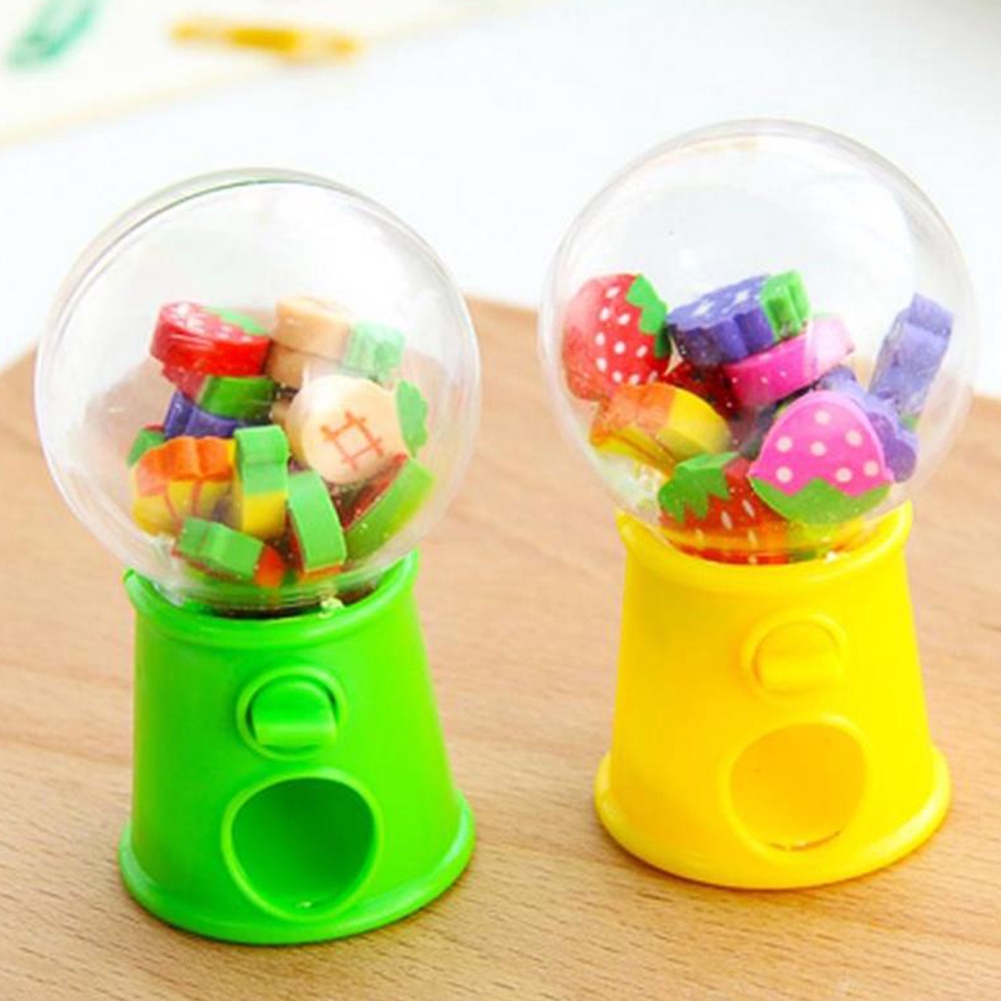 Hot Sell Children Toy Creative Cute Mini Fruit Eraser Candy Machine