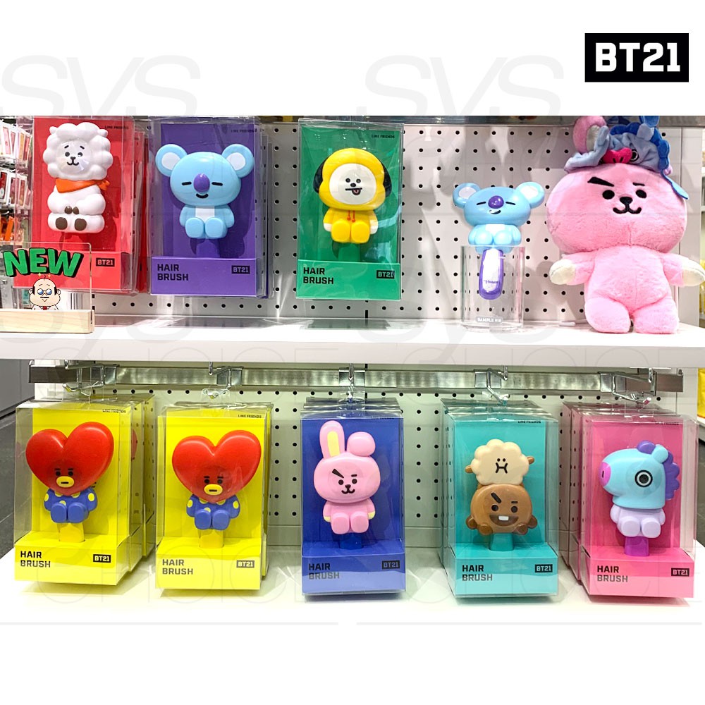 Bts Bt21 Official Authentic Goods Hair Brush 7characters By Line Friends Shopee Singapore