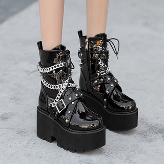 black gladiator flatforms
