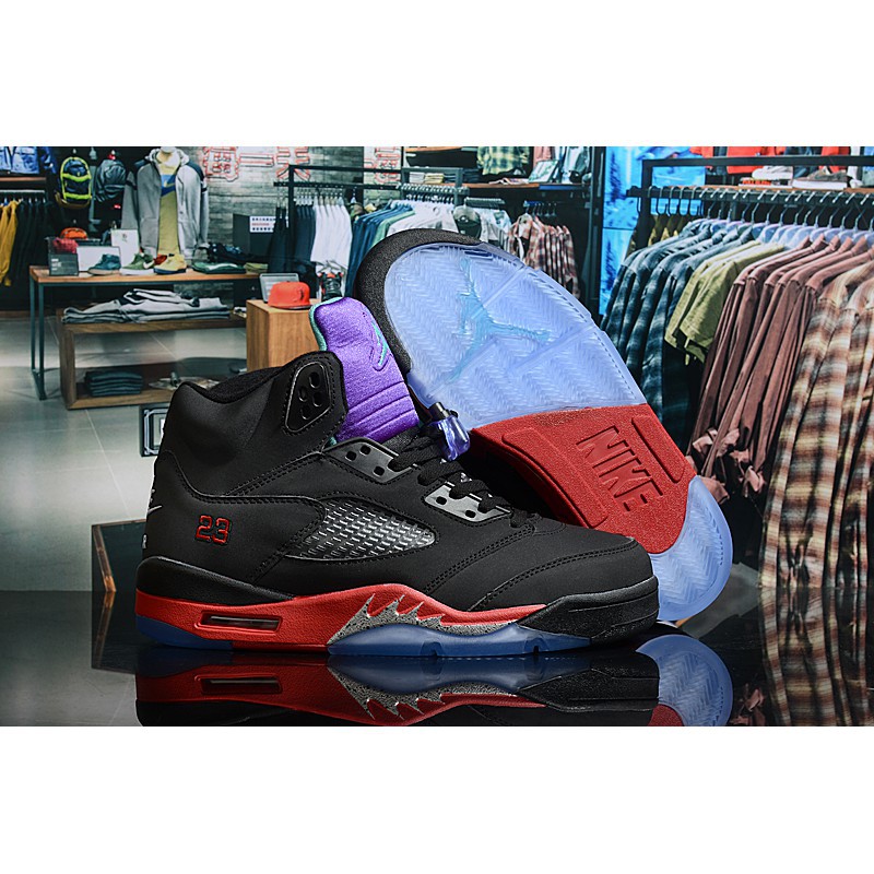 red and black jordan basketball shoes
