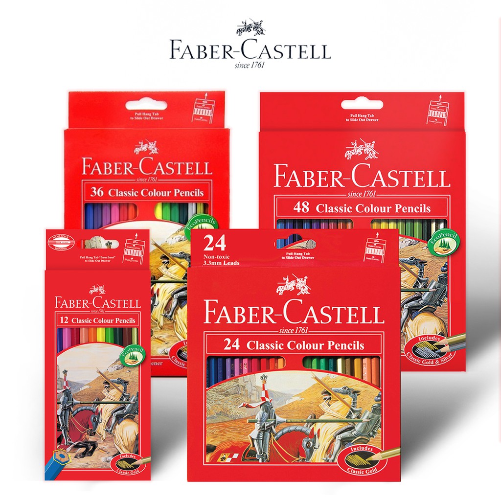 Faber Castell Classic Colour Pencils (Set of 12/24/36/48) Hexagon