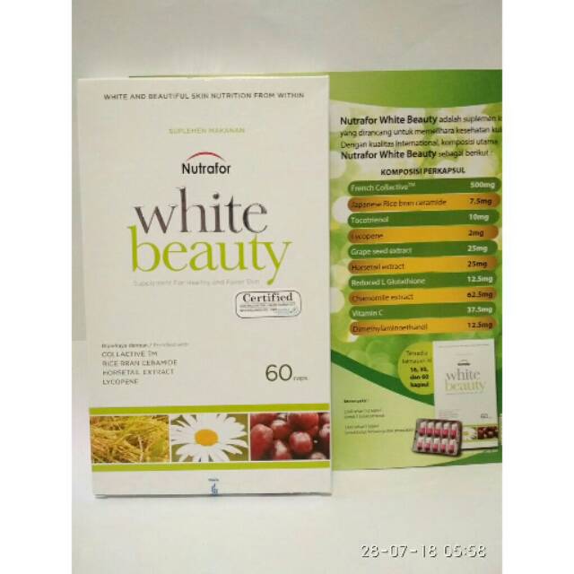 Nutrafor White Beauty Contains 60 Capsules Health And Beauty Supplements Shopee Singapore