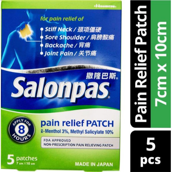 Salonpas Pain Relief Patch 5 Patches 7cm X 10cm Shopee Singapore