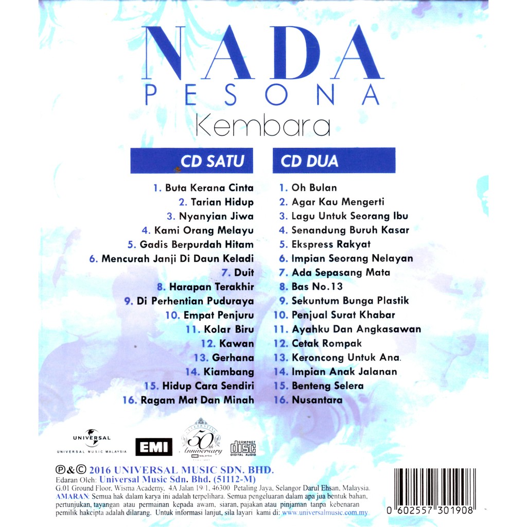 Kemben Ara Charm Tone 2 X Cd Malay Song Shopee Singapore