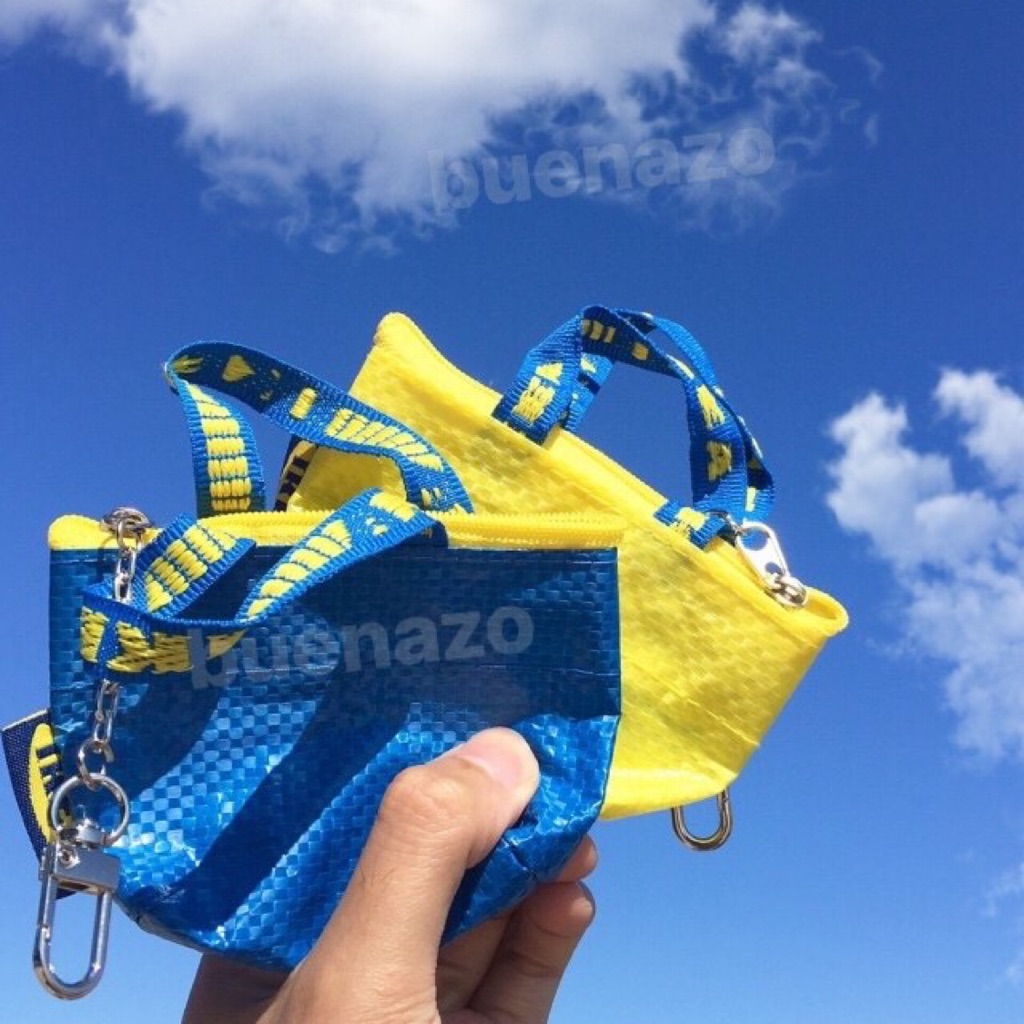【Ready Stock】IKEA IKEA bag Blue bag mini coin purse/card package/zipper