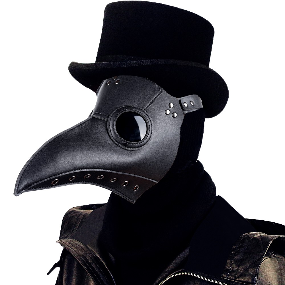 Plague Doctor Mask Halloween Costume Long Nose Beak Cosplay Steampunk 9003