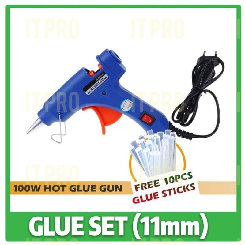 Shop Malaysia Pro 20w 100w Hot Glue Gun Silicone Adhesive Melt Glue Gun Glue Stick 20w 100w Free Stick Shopee Singapore