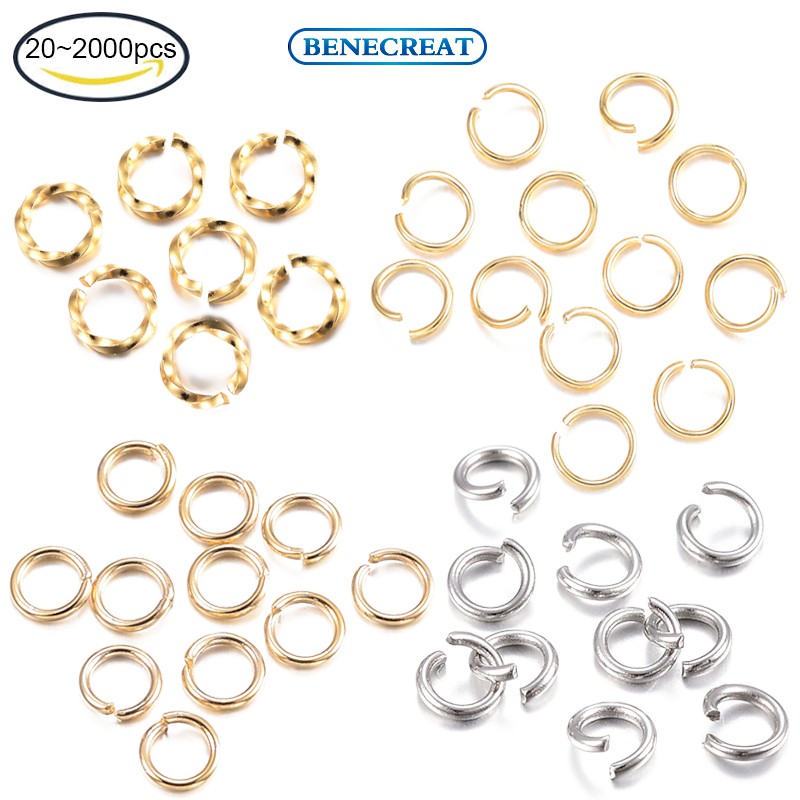 18K Real Gold Plated Brass Gold Round Links Brass Circle Connector 40x0.8x0.8mm -RGP3313-40 Brass Round Connector Jewelry Supplies