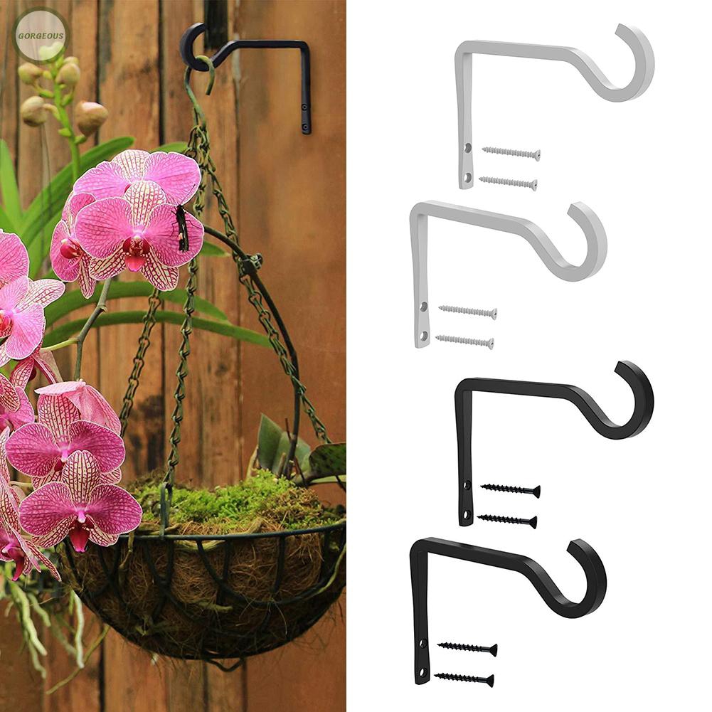 Hooks Rustic Home Garden Decor Flower Baskets 2pcs Metal 152 102mm Iron Kitchen Wall Hanger Holder For Lantern Shopee Singapore