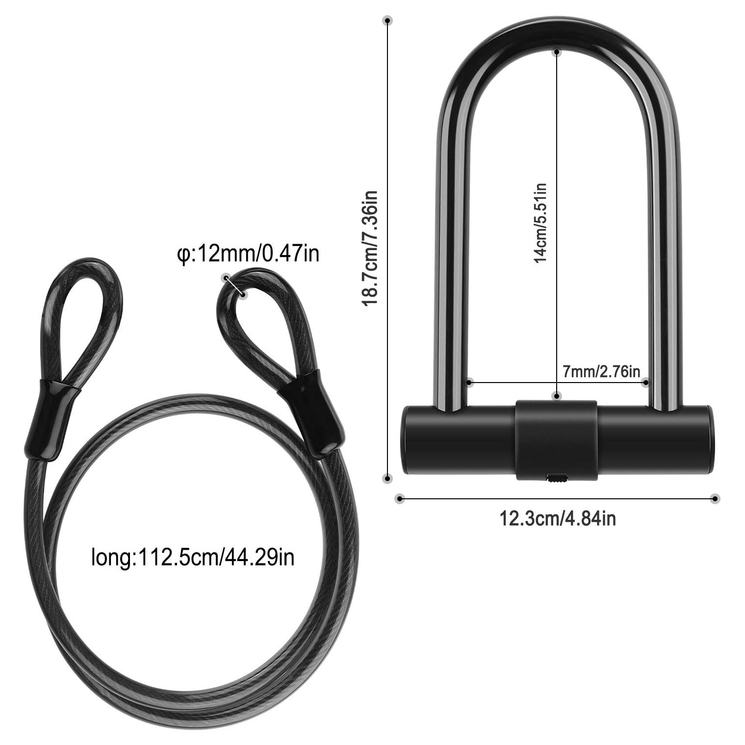 d lock and cable