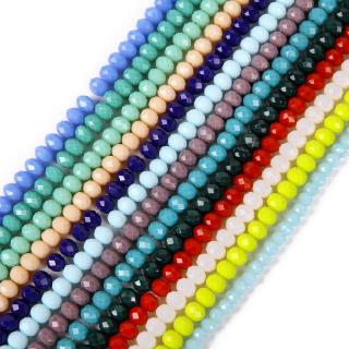 68Pcs 145Pcs Wholesale 2/3/4/6/8mm Rondelle Faceted Crystal Glass Loose Spacer Beads Jewelry DIY making #5