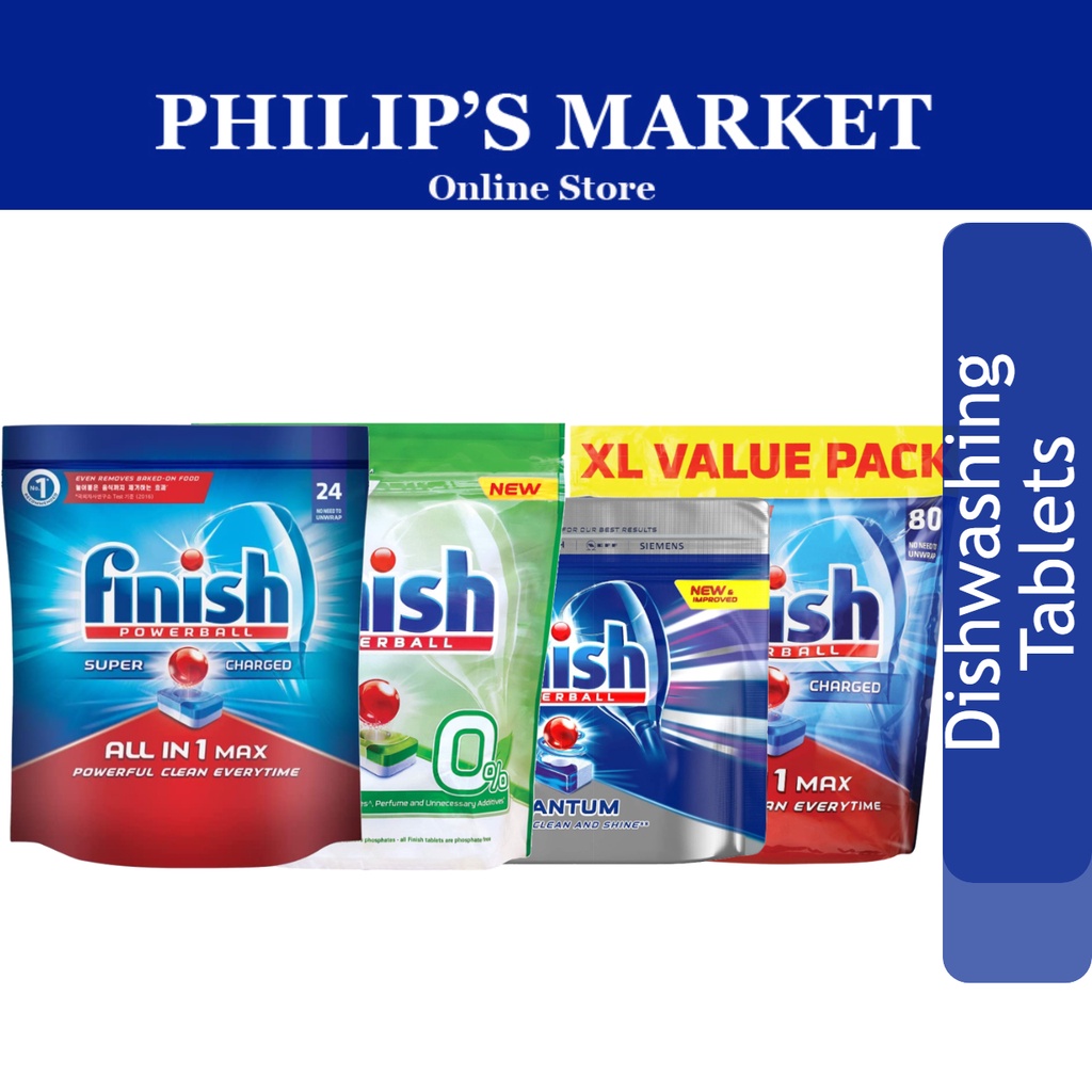Finish All In One Max Super Charged PowerBall Dishwasher Tablets 24pcs