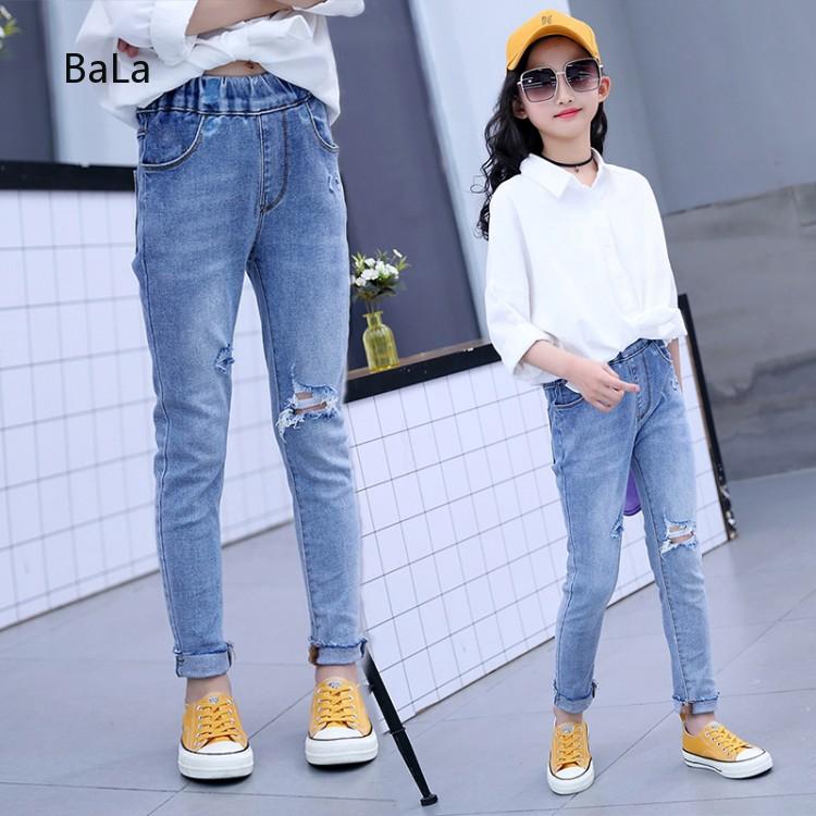 Fast Delivery Pants Fashion Denim Trousers Clothes Girls Jeans Low Price Loose Denim Trousers New Children S Wear Trou Shopee Singapore