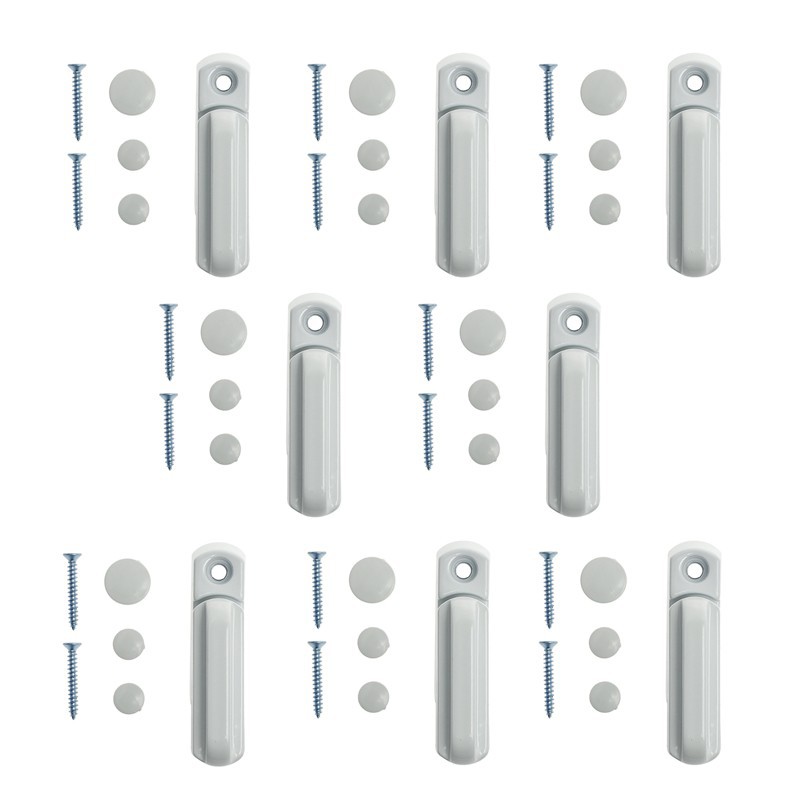 8pcs Sash Blocker Jammer White Upvc Door Window Restrictor Lock