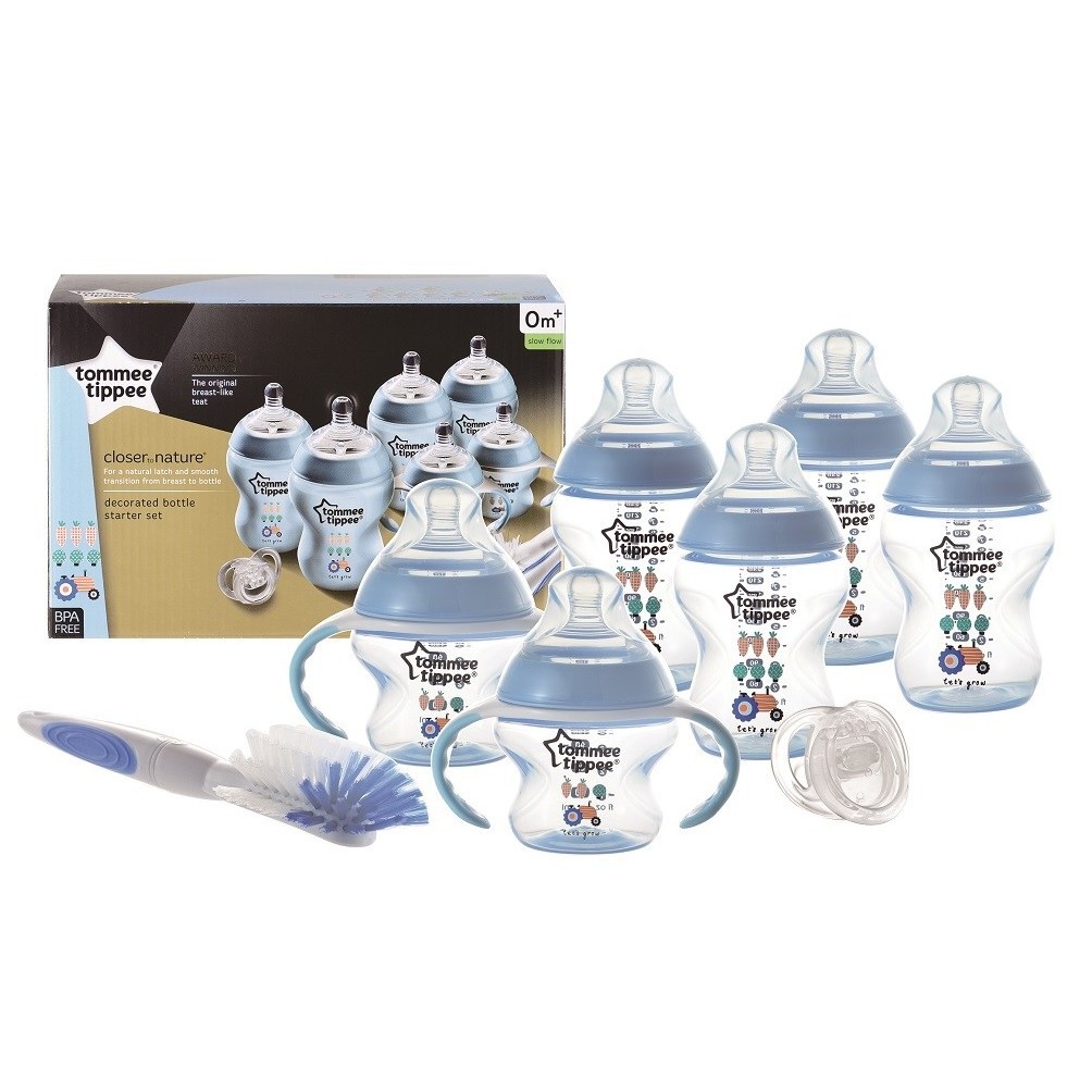 Tommee Tippee Closer To Nature Decorated Bottle Newborn Starter Set (4
