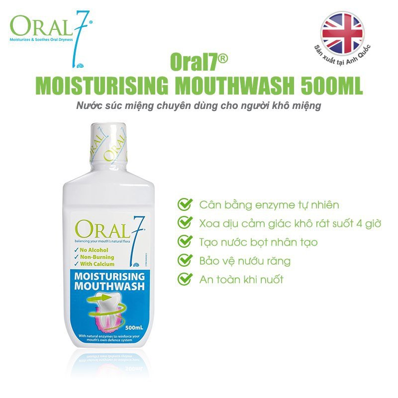 Premium mouthwash for dry mouth, artificial saliva to support the