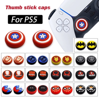 PS5 2PCS Thumb Grip Caps Playstation5 Controller Joystick Cap Silicone Rubber Individual Thumb Caps