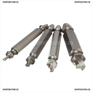 [Jewelry] 4 Pieces Kit Double Side Damaged Screw Extractor Out Remover Bolt Stud Tool [Crownsg] #4