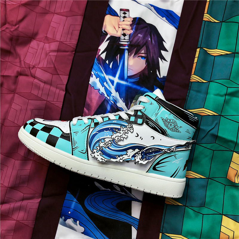 Demon Slayer Kimetsu No Yaiba Anime Joint Aj Men S Shoes Student Trend High Top Shoes Giyuu Zenitsu Shopee Singapore